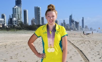Dual gold medallist Lakeisha Patterson. Photo courtesy of Delly Carr - Swimming 