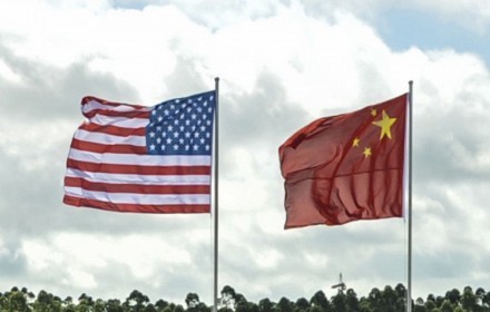 America and China&rsquo;s flags. Photo courtesy of U.S. Navy Mass Communication 