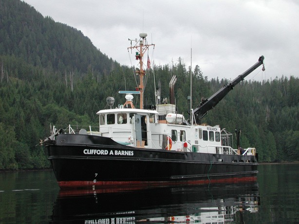 Kathy Newell / UW  The R/V Barnes exploring Puget Sound waters.