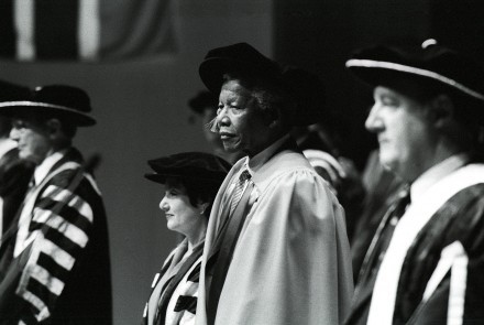 Nelson Mandela at ANU, September 2000.