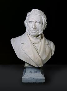 A bust of John Ruskin, on display in the Ashmolean Museum