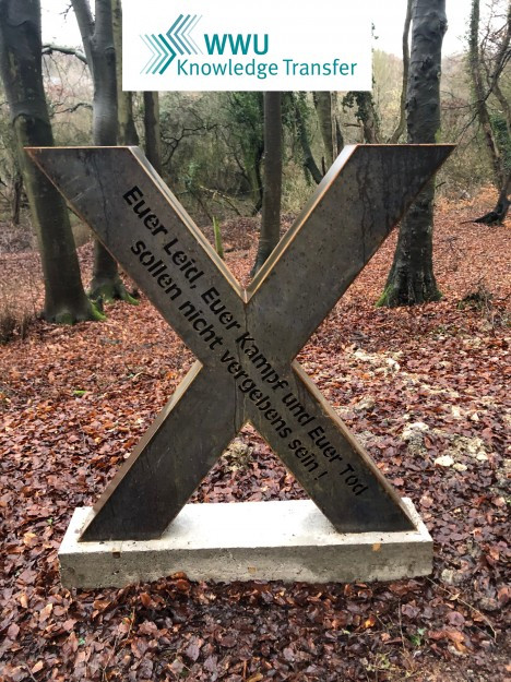 The X, made of corten steel and designed by Lena Sandfort, is a reminder of the 