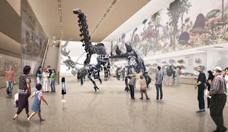 Newly mounted skeletons of Allosaurus and Stegosaurus will greet visitors as the