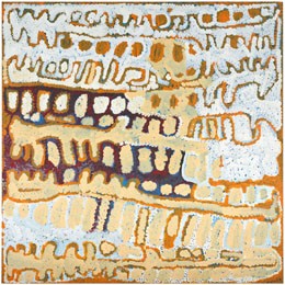 Yulyurlu Lorna Fencer Napurrurla, Water Dreaming 1999, Synthetic polymer paint o